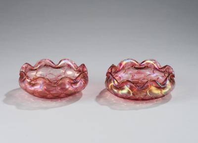 A pair of bowls, Johann Lötz Witwe, Klostermühle, c. 1900 - Jugendstil e arte applicata del XX secolo