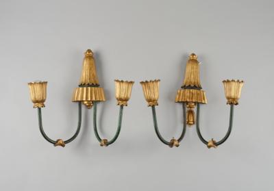 A pair of two-light wall lamps, c. 1930 - Jugendstil and 20th Century Arts and Crafts