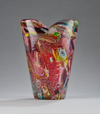 A vase “Tutti Frutti”, in the style of AVEM (Arte Vetraria Muranese) - Jugendstil e arte applicata del XX secolo