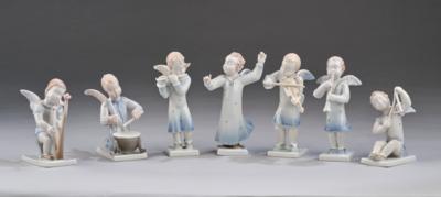 Anna Fehrle (1892-1981), a group of seven music-making angels, designed in 1935, executed by Porcelain Manufactory Philipp Rosenthal &  Co., Kunstabteilung Selb, 1938 - Jugendstil and 20th Century Arts and Crafts