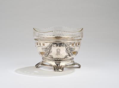 A silver centrepiece with glass liner, Lippa  &  Co., Vienna, by May 1922 - Jugendstil and 20th Century Arts and Crafts