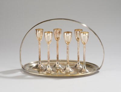 A liqueur set for six persons, Moritz Hacker, Vienna, c. 1900/20 - Jugendstil and 20th Century Arts and Crafts