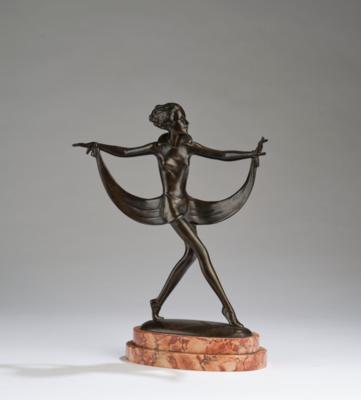 Josef Lorenzl (Vienna, 1892-1950), a bronze female dancer, Vienna c. 1920/30 - Secese a umění 20. století