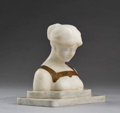 Mädchenbüste aus Alabaster, um 1900 - Kleinode des Jugendstils & Angewandte Kunst des 20. Jahrhunderts