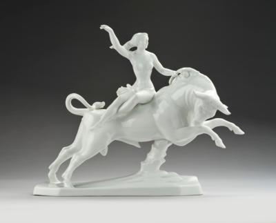 György Vastagh (1868-1946), The Rape of Europa, model number 15759, designed in 1905, executed by Porcelain Manufactory, Herend - Jugendstil and 20th Century Arts and Crafts