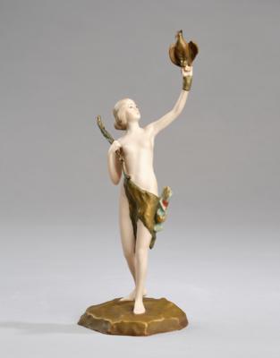 Jagdgöttin Diana, Modellnummer: 4897, Österreich, um 1900 - Kleinode des Jugendstils & Angewandte Kunst des 20. Jahrhunderts