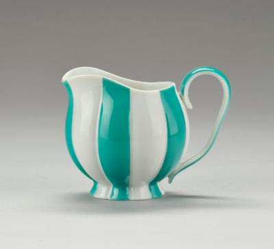 Josef Hoffmann, a melon-shaped milk jug from a mocha service, designed in 1929, form number 15, pattern number 7025, executed by Vienna Porcelain Manufactory Augarten, after World War II - Jugendstil and 20th Century Arts and Crafts