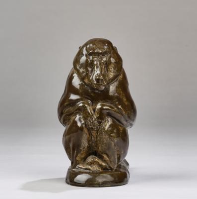 Keramikskulptur eines Pavians, 1926 - Kleinode des Jugendstils & Angewandte Kunst des 20. Jahrhunderts