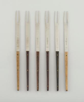 Set of six fondue forks, model number 1012, Carl Auböck, Vienna, c. 1960 - Secese a umění 20. století