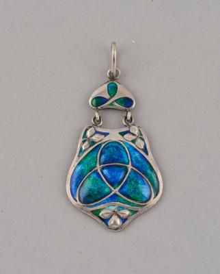 A 950-silver pendant with coloured enamelling, Murrle Bennett & Co., c. 1900/15 - Jugendstil and 20th Century Arts and Crafts