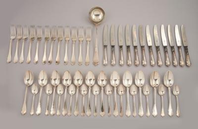 A cutlery service for twelve persons (49 elements), form 6500, in original box, Krupp Berndorf, c. 1900 - Secese a umění 20. století