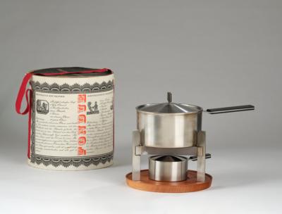 Carl Auböck, a fondue set, model 220, Neuzeughammer Ambosswerk, 1961 - Secese a umění 20. století