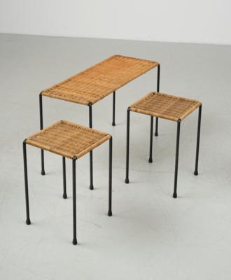 A large table and two small tables, cf model numbers: 4348 and 4349, Carl Auböck, Vienna, c. 1950/60 - Secese a umění 20. století