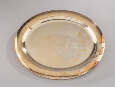 A large sterling silver oval tray, Adolf Mogler, Heilbronn, c. 1930 - Secese a umění 20. století