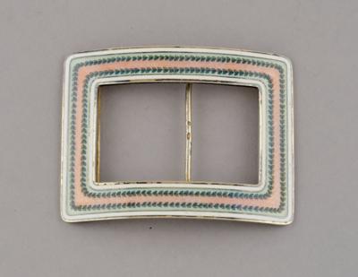 A silver belt buckle with coloured enamelling, Vienna, before May 1922 - Secese a umění 20. století