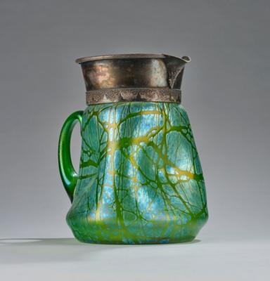 A handled jug, Johann Lötz Witwe, Klostermühle, c. 1900 - Jugendstil and 20th Century Arts and Crafts