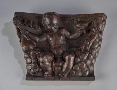 A wooden relief with a putto, with a sceptre and a bird, c. 1930 - Jugendstil and 20th Century Arts and Crafts