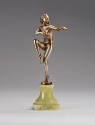 Josef Lorenzl (Vienna, 1892-1950), a bronze female dancer, Vienna, c. 1930 - Jugendstil e arte applicata del XX secolo