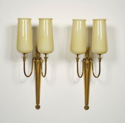 A pair of large two-arm wall appliques, designed in around 1930/40 - Secese a umění 20. století