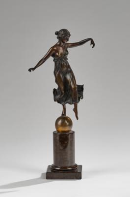 Rudolf Küchler (1867-1954), a bronze female dancer, c. 1910 - Secese a umění 20. století