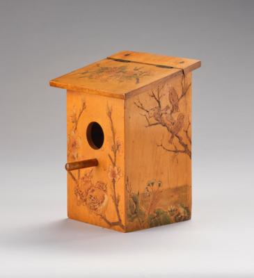 A birdhouse with bird and cherry blossom decoration, 1898 - Jugendstil and 20th Century Arts and Crafts