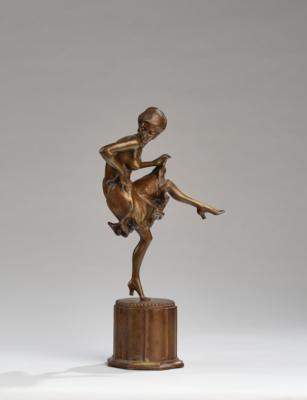 Wilhelm Thomasch (Austria, 1893-1964), a bronze female dancer, designed in around 1930 - Jugendstil and 20th Century Arts and Crafts