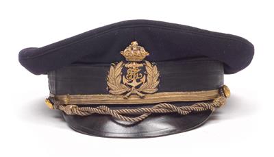 Marinekappe für einen Oberoffizier (Fregattenleutnant, Linienschiffsleutnant) der k. u. k. Kriegsmarine - Historische Waffen, Uniformen, Militaria