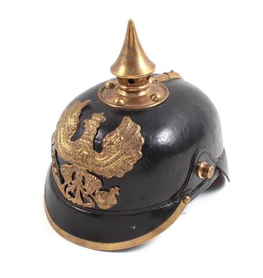 Preußische Pickelhaube für Mannschaften der Infanterie um 1900, - Historische Waffen, Uniformen, Militaria