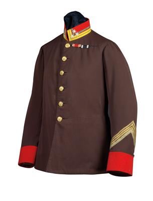 Waffenrock für einen Oberfeuerwerker der k. u. k. Artillerie - Historische Waffen, Uniformen, Militaria