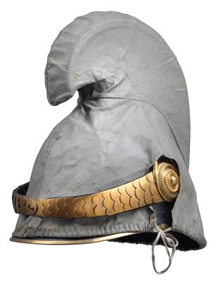 A dragoon helmet 1905 for enlisted pattern including grey wax cloth cover, - Armi d'epoca, uniformi e militaria