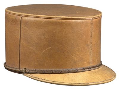 A field cap for officers made of leather, - Armi d'epoca, uniformi e militaria