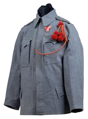 Hechtgraue Bluse für Mannschaften des Heeres M.1908, - Historische Waffen, Uniformen, Militaria; Sonderteil: Die k.u.k. Armee im Ersten Weltkrieg