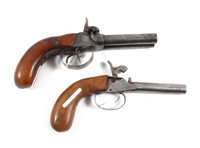 A mixed lot of percussion-cap terzerol pistols, - Armi d'epoca, uniformi e militaria