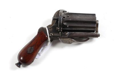 A Lefaucheux pepper-box revolver, - Antique Arms, Uniforms and Militaria