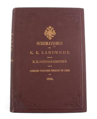 Schematismus der k. k. Landwehr und der k. k. Gendarmerie - Historische Waffen, Uniformen, Militaria; Sonderteil: Die k.u.k. Armee im Ersten Weltkrieg