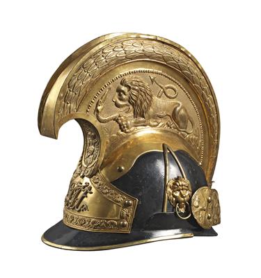 Helm Muster 1836 für Offiziere der k. k. "deutschen"Kavallerie (Kürassiere, Dragoner Chevaulegers) - Starožitné zbraně