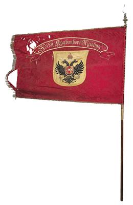Vereinsfahne "Knabenhort Meidling" - Historische Waffen, Uniformen, Militaria