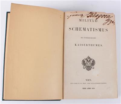 Militär-Schematismus des Österreichischen Kaiserthumes, - Historische Waffen, Uniformen, Militaria