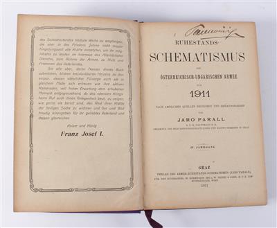 Ruhestands-Schematismus der österreichisch-ungarischen Armee 1911, - Starožitné zbraně