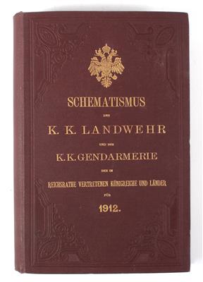 Schematismus der k. k. Landwehr und k. k. Gendarmerie 1912, - Starožitné zbraně