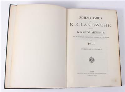 Schematismus der k. k. Landwehr und k. k. Gendarmerie 1914, - Starožitné zbraně