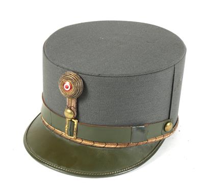 Feldgraue Offizierskappe des 1. Österreichischen Bundesheeres, - Antique Arms, Uniforms and Militaria