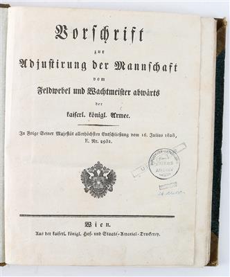 Buch 'Vorschrift zur Adjustierung - Antique Arms, Uniforms and Militaria