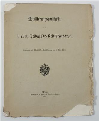 'Adjustierungsvorschrift für die k. u. k. Leibgarde-Reitereskadron', - Starožitné zbraně