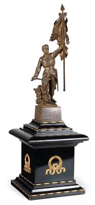 Bronze-Statuette eines k. k. Infanteristen, - Historische Waffen, Uniformen, Militaria