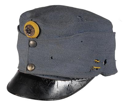 Feldgraue (Farbton geht in Richtung Hechtgrau) Kappe für Offiziere der k. u. k. Armee, - Armi d'epoca, uniformi e militaria