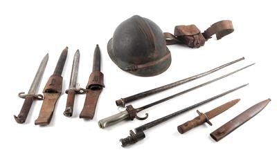 Konvolut 1. Weltkrieg, 7 Stück: - Historische Waffen, Uniformen, Militaria