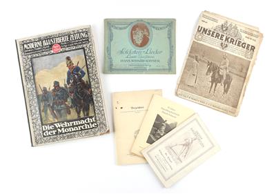 Konvolut von militärischen Broschüren zu den Kaiserschützen, - Historische Waffen, Uniformen, Militaria
