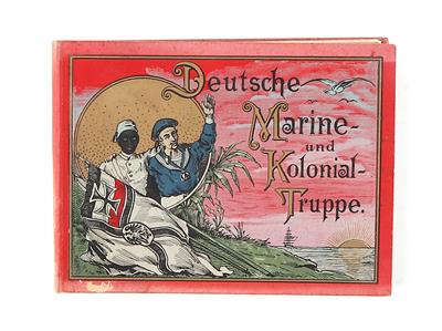 Buch-Leporello: Deutsche Marine und Kolonialtruppen, - Historische Waffen, Uniformen, Militaria