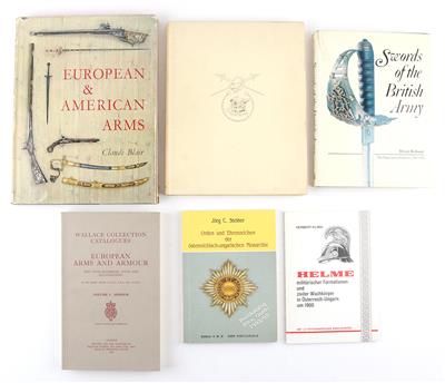 Konvolut Bücher, 6 Stück: - Historische Waffen, Uniformen, Militaria